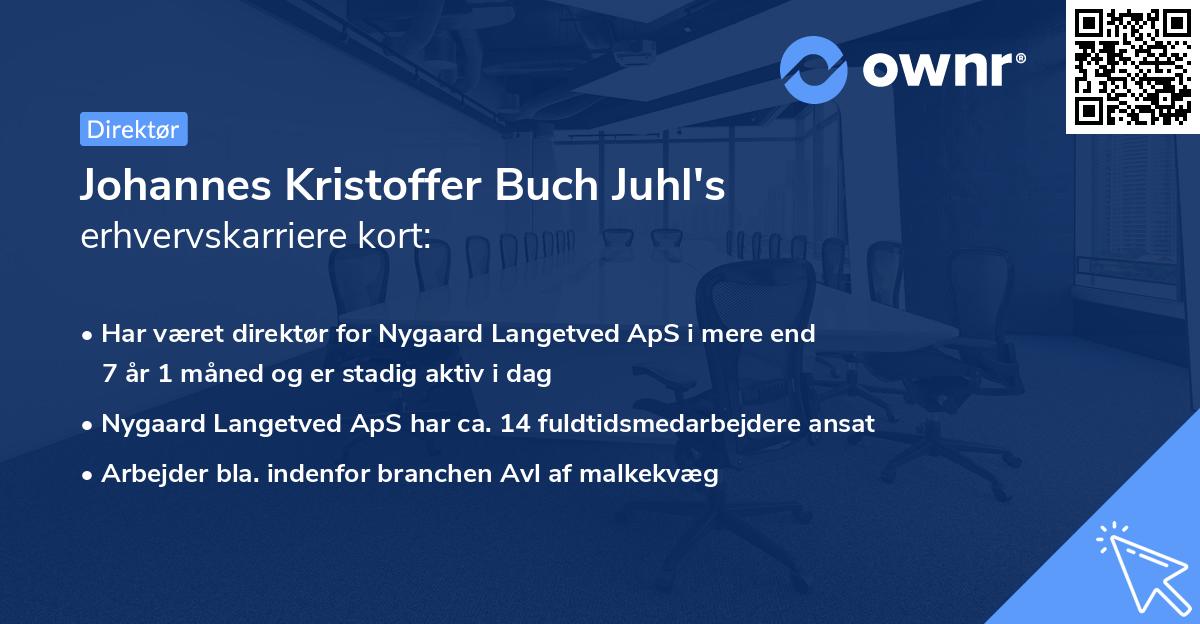 Johannes Kristoffer Buch Juhl's erhvervskarriere kort