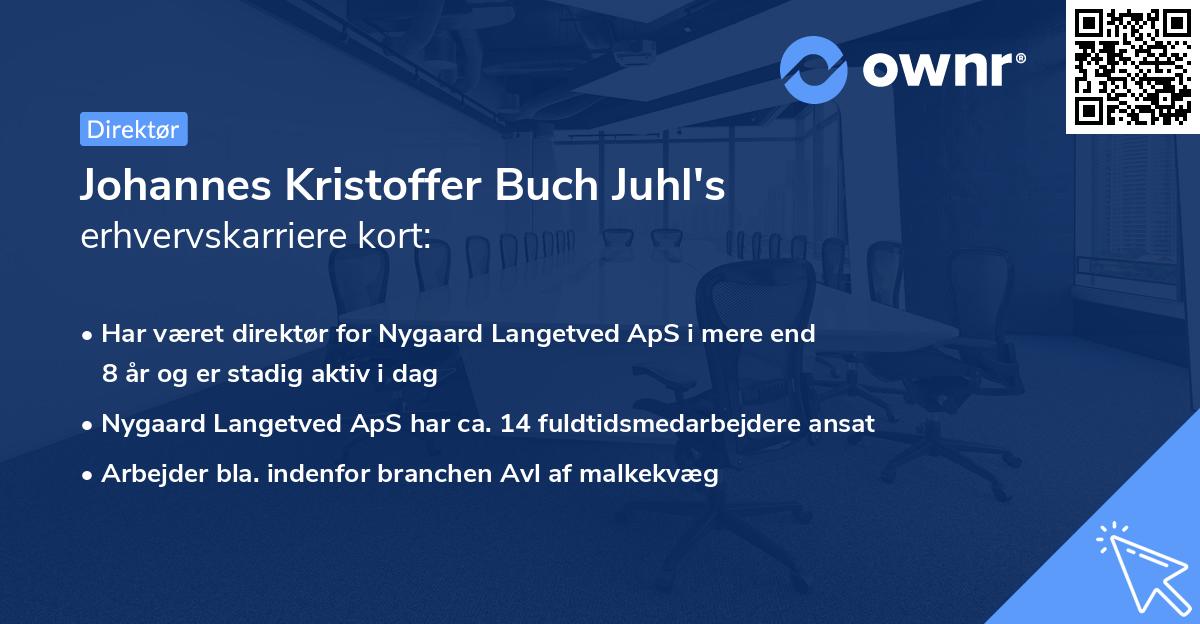 Johannes Kristoffer Buch Juhl's erhvervskarriere kort