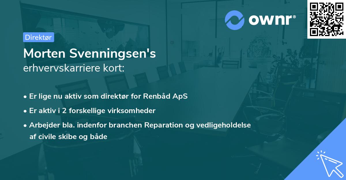 Morten Svenningsen's erhvervskarriere kort