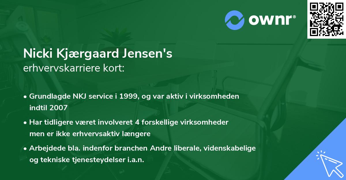 Nicki Kjærgaard Jensen's erhvervskarriere kort