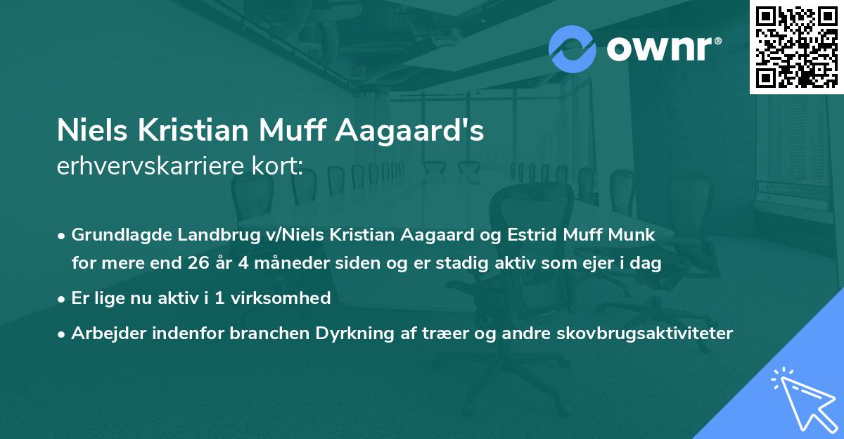 Niels Kristian Muff Aagaard's erhvervskarriere kort