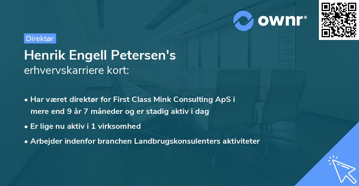 Henrik Engell Petersen's erhvervskarriere kort