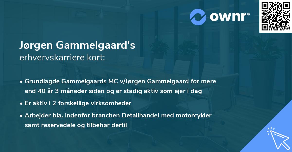 Jørgen Gammelgaard's erhvervskarriere kort