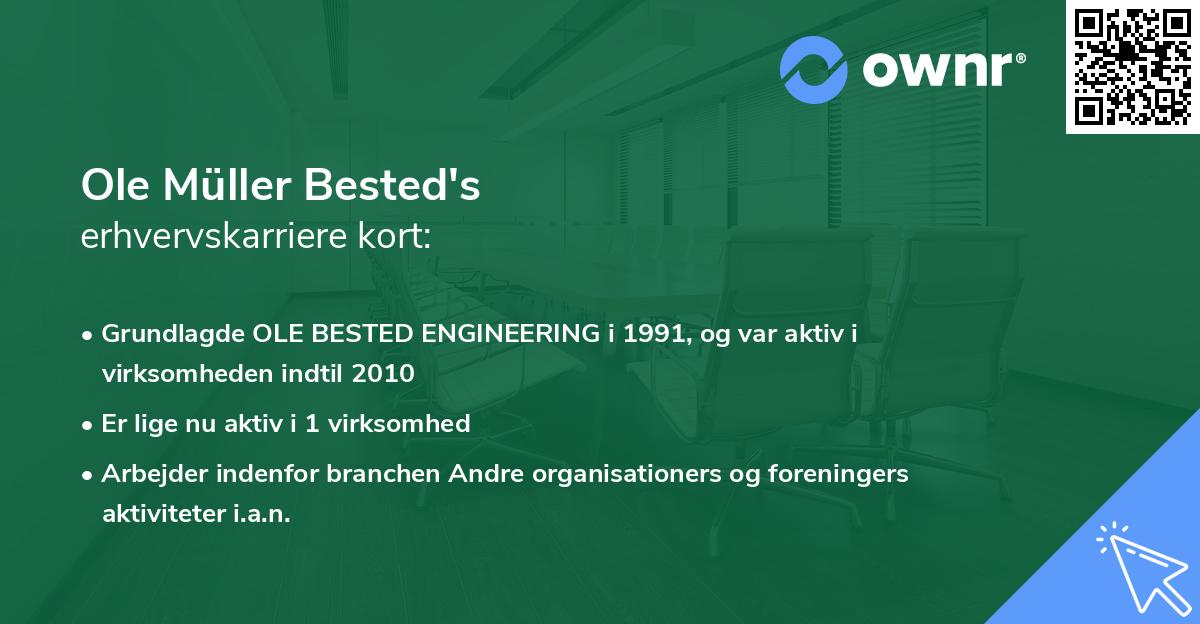 Ole Müller Bested's erhvervskarriere kort
