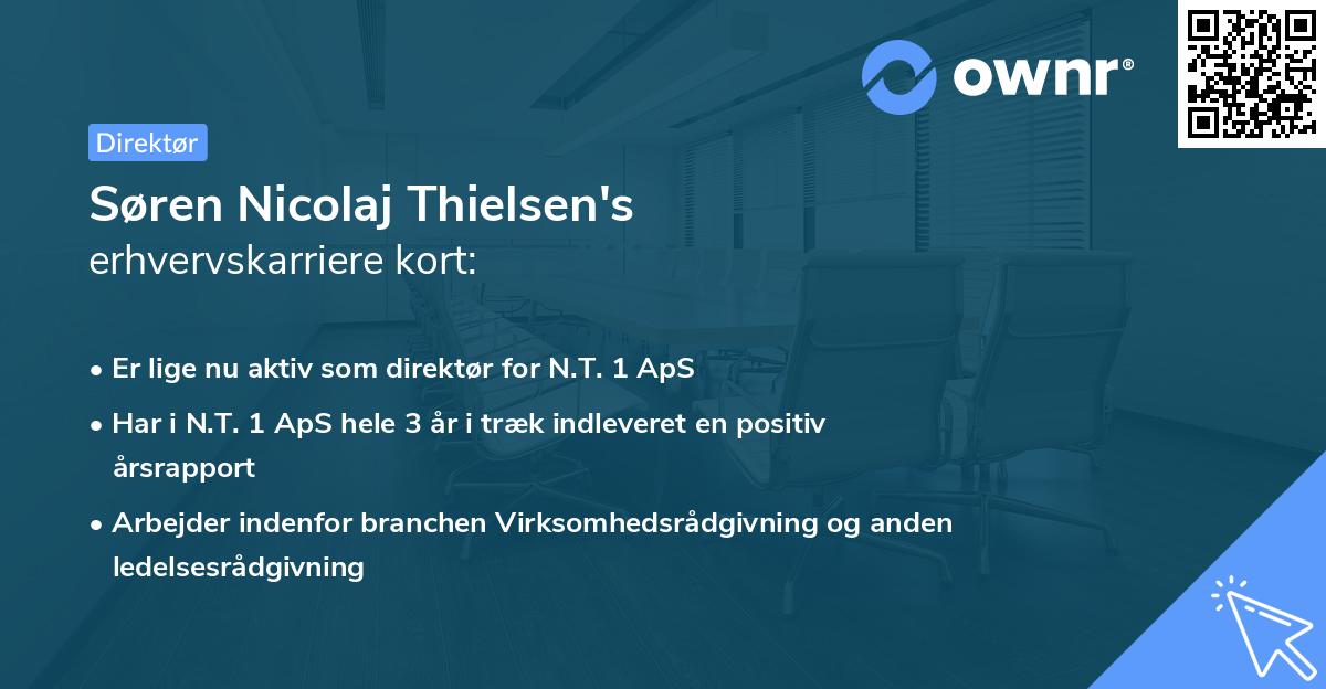 Søren Nicolaj Thielsen's erhvervskarriere kort