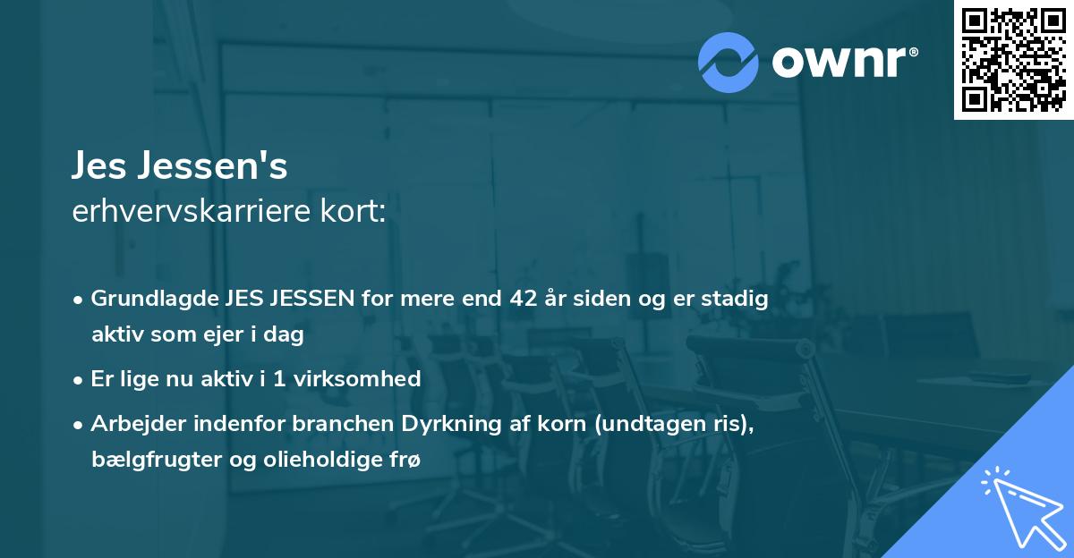 Jes Jessen's erhvervskarriere kort