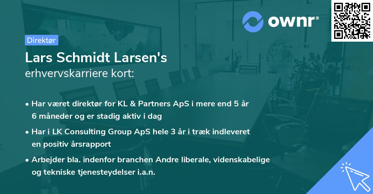 Lars Schmidt Larsen's erhvervskarriere kort