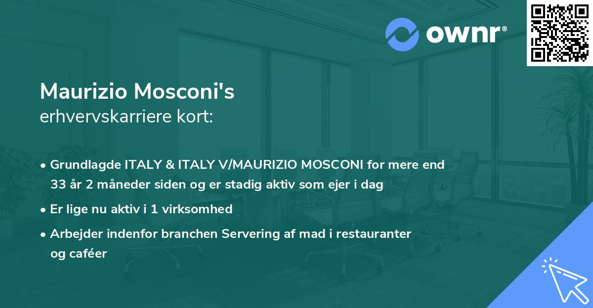 Maurizio Mosconi's erhvervskarriere kort
