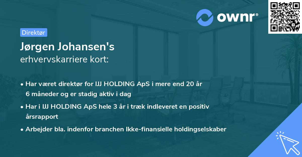 Jørgen Johansen's erhvervskarriere kort