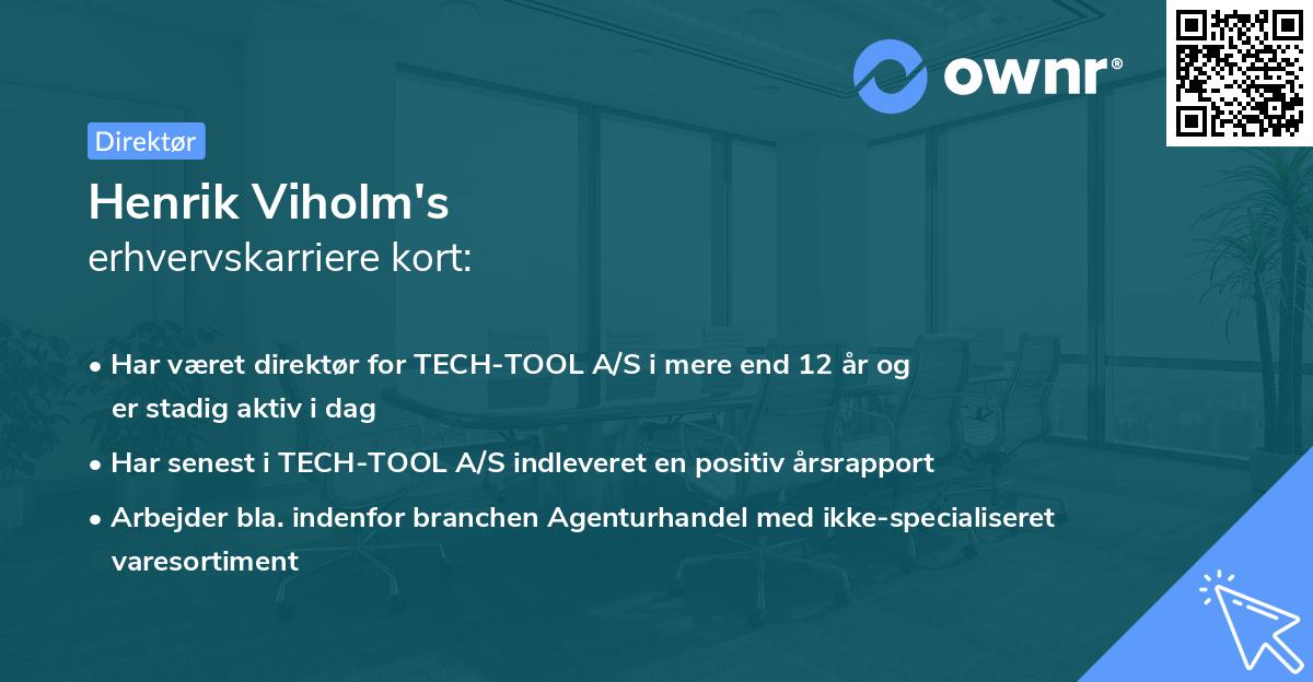 Henrik Viholm's erhvervskarriere kort