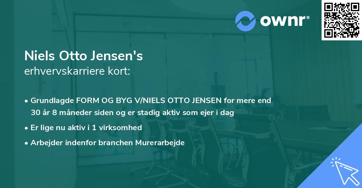 Niels Otto Jensen's erhvervskarriere kort