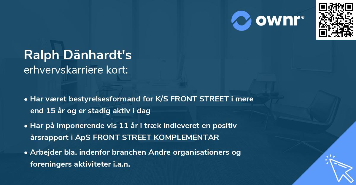 Ralph Dänhardt's erhvervskarriere kort