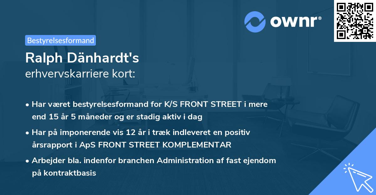 Ralph Dänhardt's erhvervskarriere kort