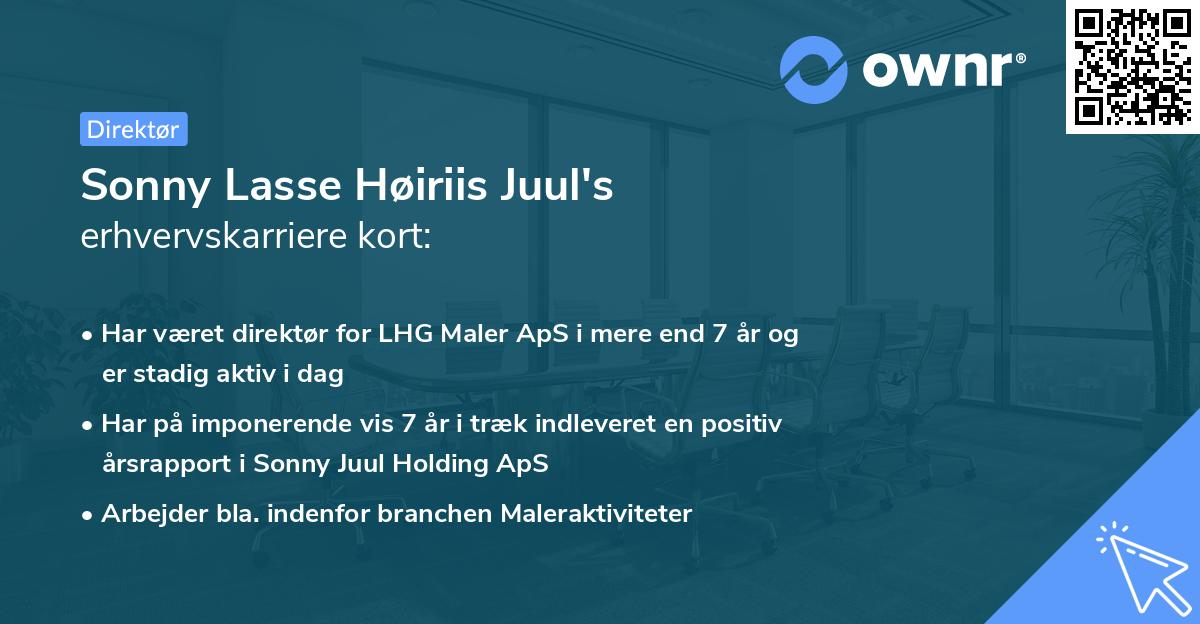 Sonny Lasse Høiriis Juul's erhvervskarriere kort