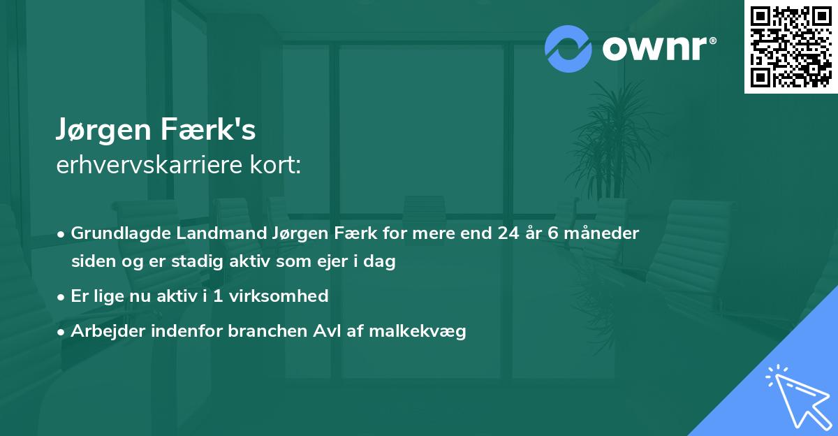 Jørgen Færk's erhvervskarriere kort
