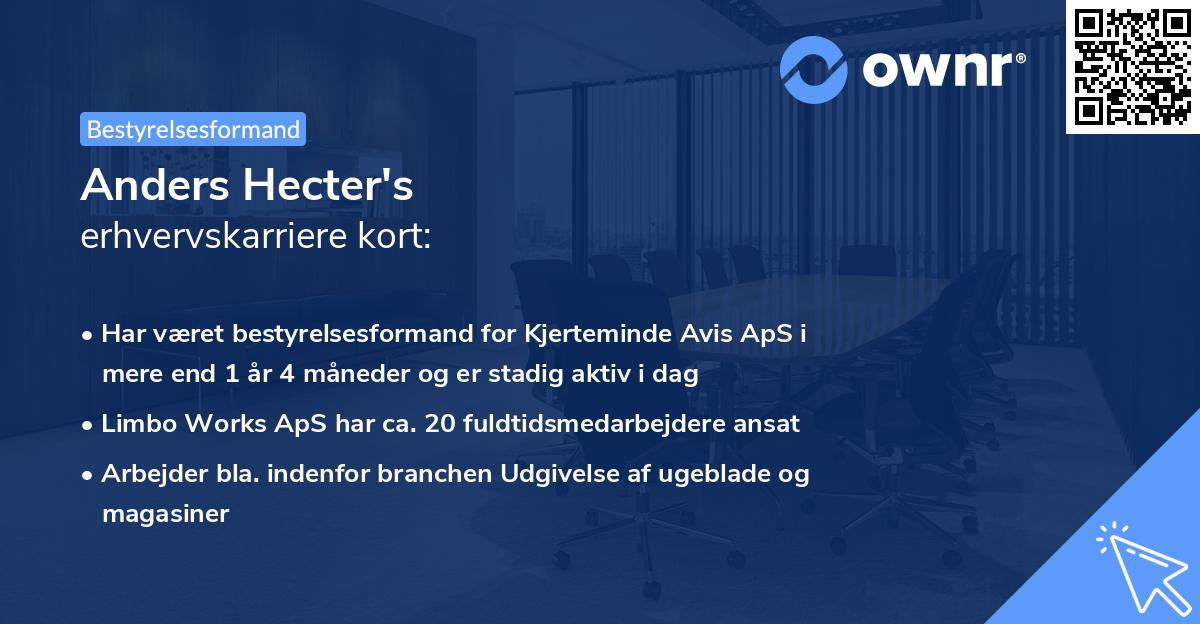 Anders Hecter's erhvervskarriere kort