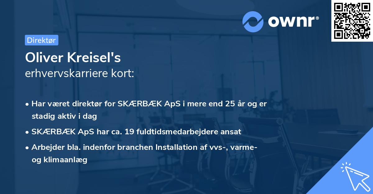 Oliver Kreisel's erhvervskarriere kort