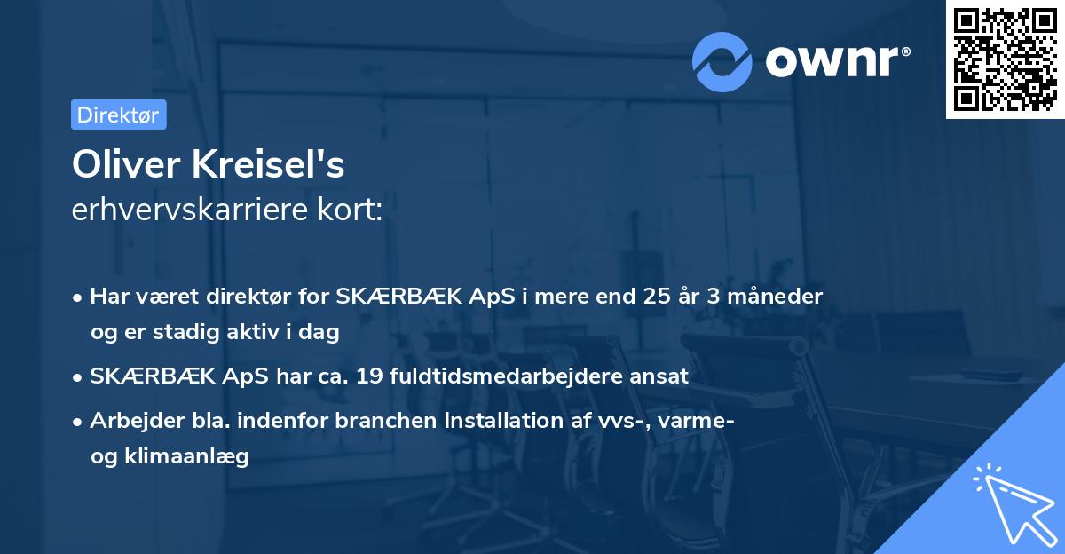 Oliver Kreisel's erhvervskarriere kort
