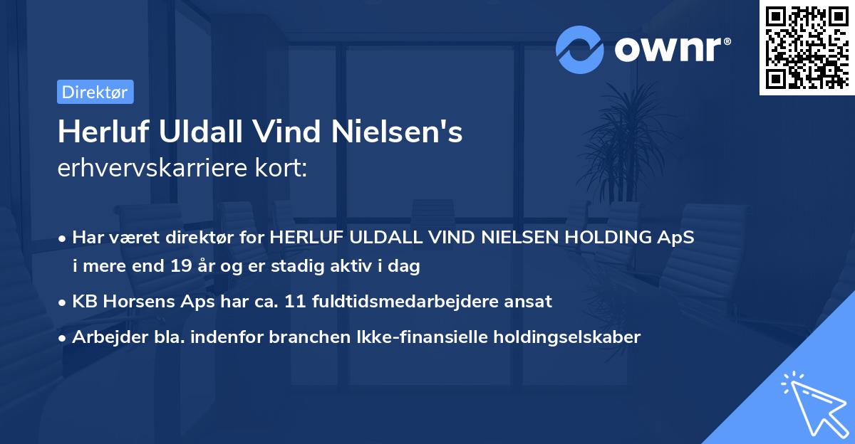 Herluf Uldall Vind Nielsen's erhvervskarriere kort