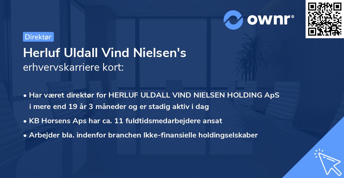 Herluf Uldall Vind Nielsen's erhvervskarriere kort
