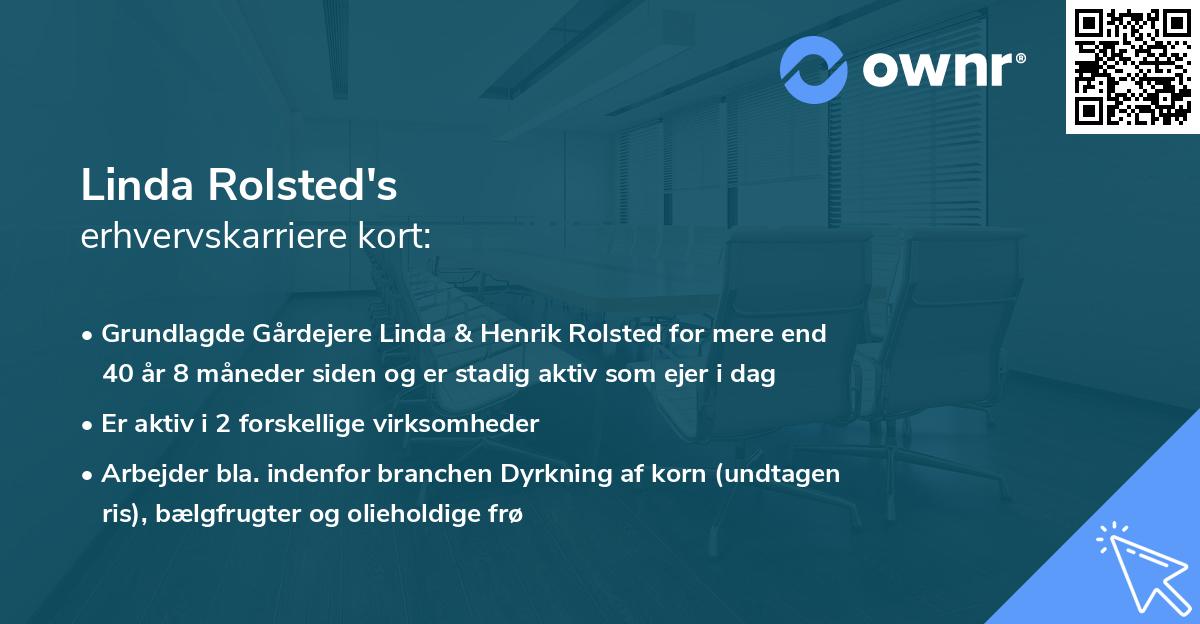 Linda Rolsted's erhvervskarriere kort