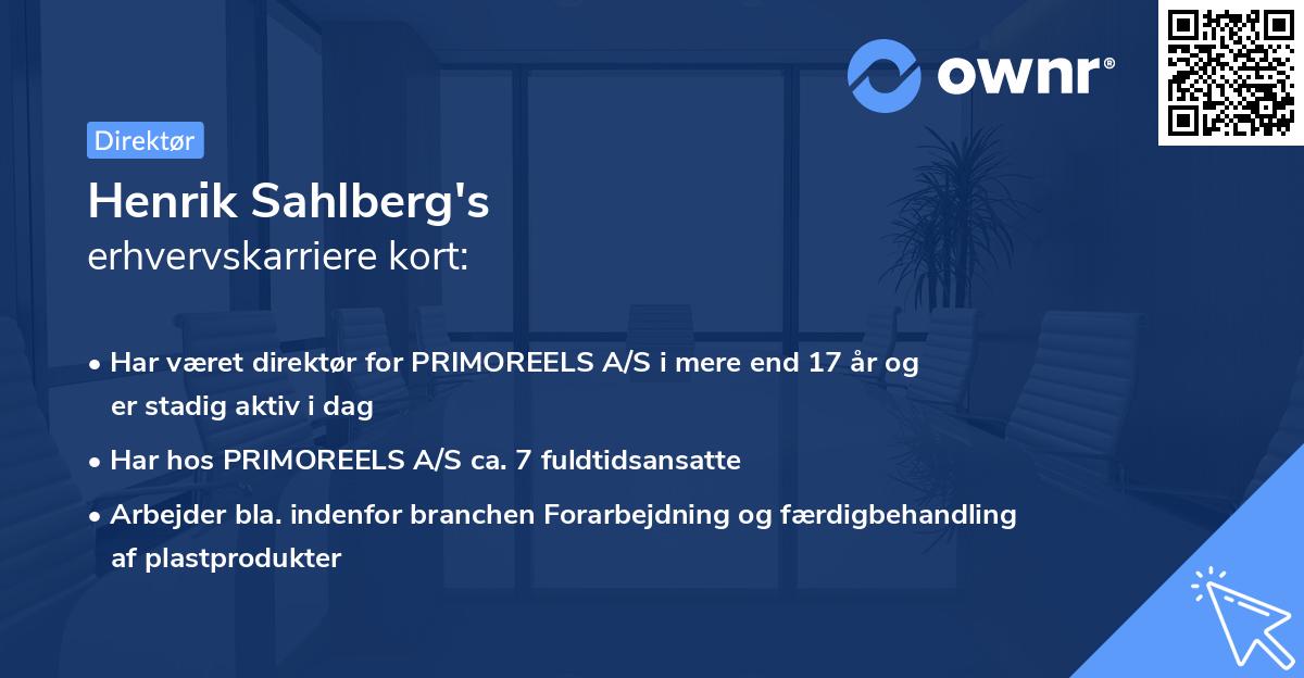 Henrik Sahlberg's erhvervskarriere kort