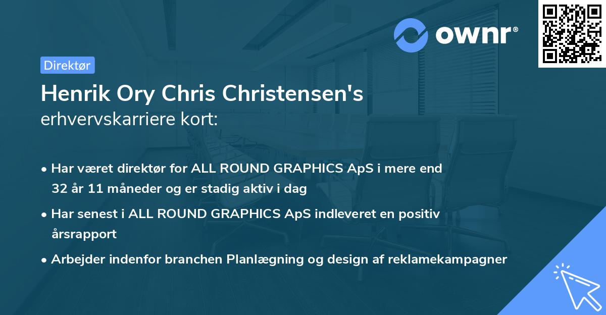 Henrik Ory Chris Christensen's erhvervskarriere kort