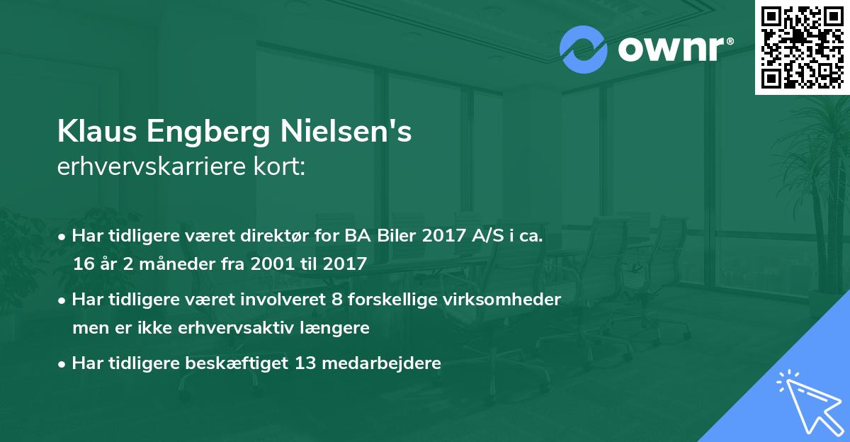 Klaus Engberg Nielsen's erhvervskarriere kort
