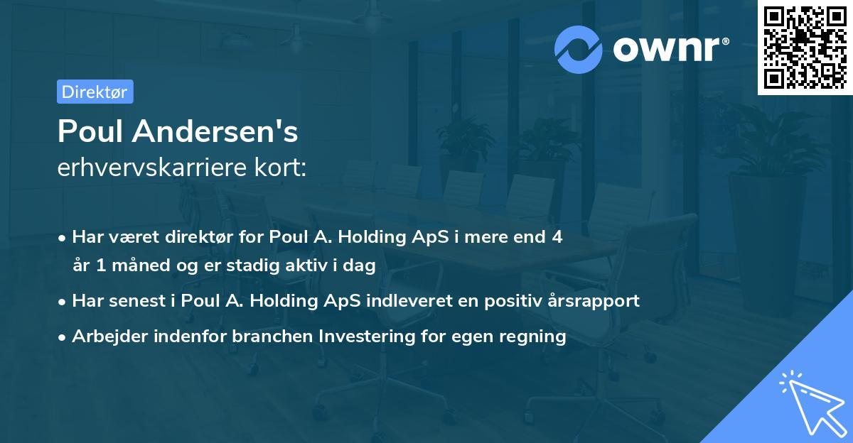 Poul Andersen's erhvervskarriere kort