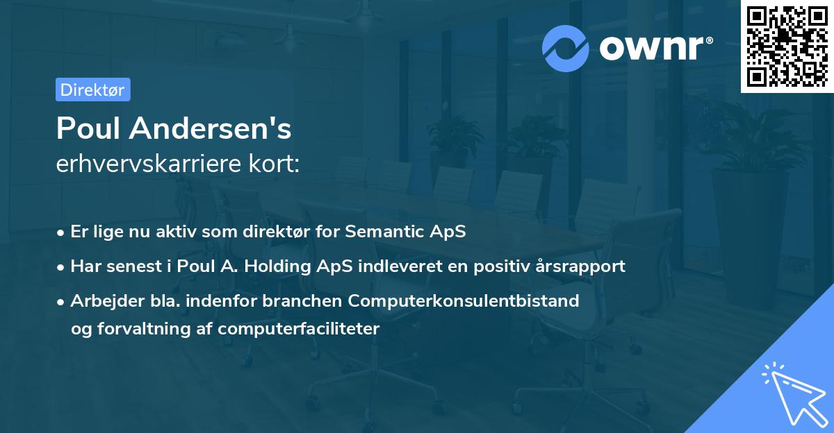 Poul Andersen's erhvervskarriere kort