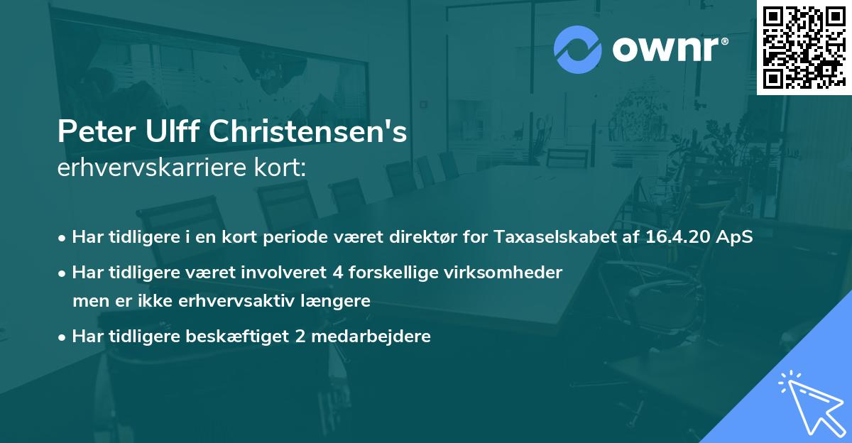 Peter Ulff Christensen's erhvervskarriere kort