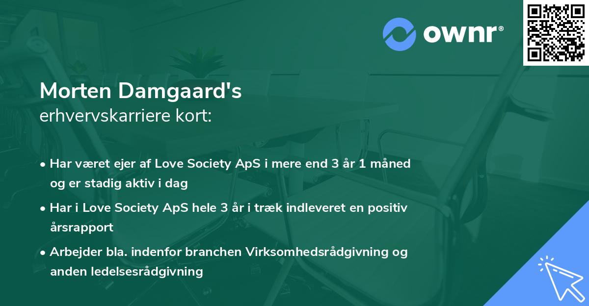 Morten Damgaard's erhvervskarriere kort