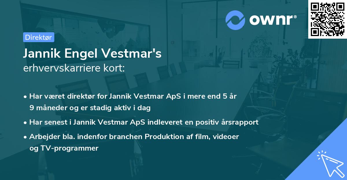 Jannik Engel Vestmar's erhvervskarriere kort