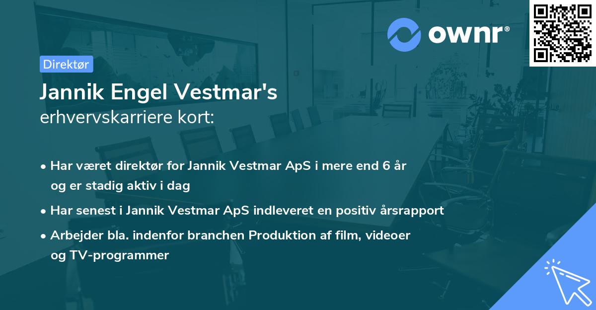 Jannik Engel Vestmar's erhvervskarriere kort