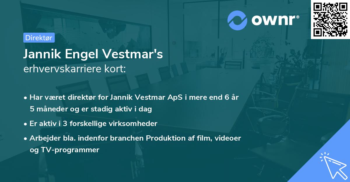 Jannik Engel Vestmar's erhvervskarriere kort