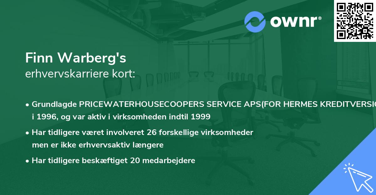 Finn Warberg's erhvervskarriere kort
