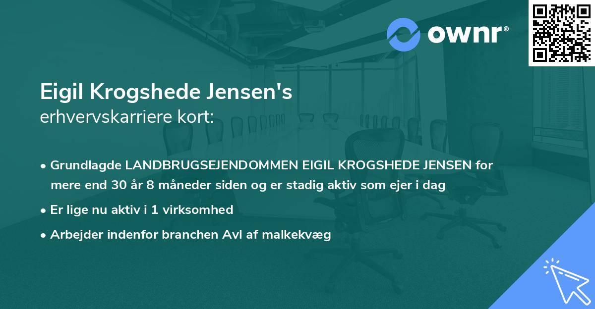 Eigil Krogshede Jensen's erhvervskarriere kort
