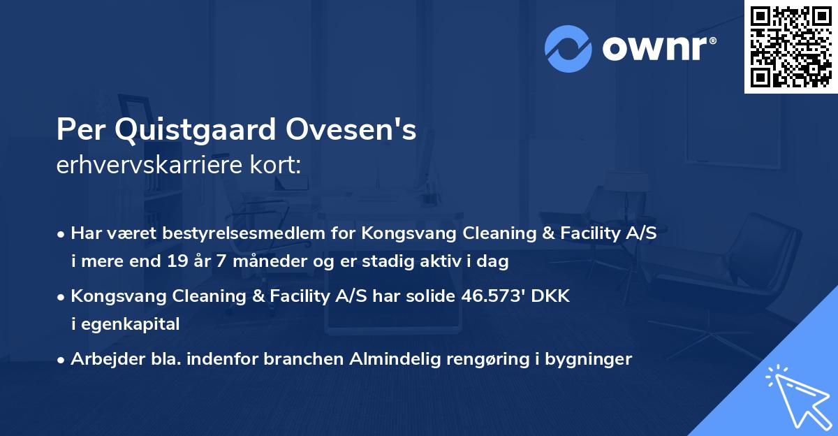 Per Quistgaard Ovesen's erhvervskarriere kort