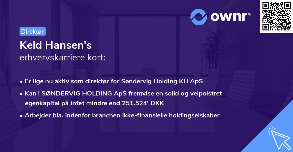 Keld Hansen's erhvervskarriere kort
