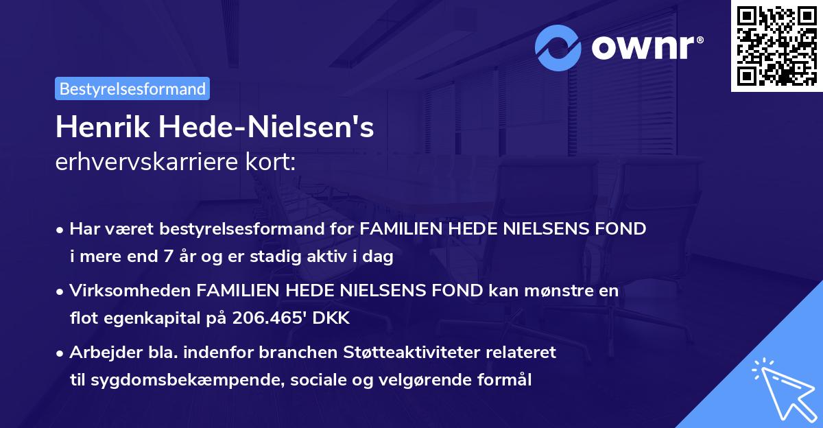 Henrik Hede-Nielsen's erhvervskarriere kort