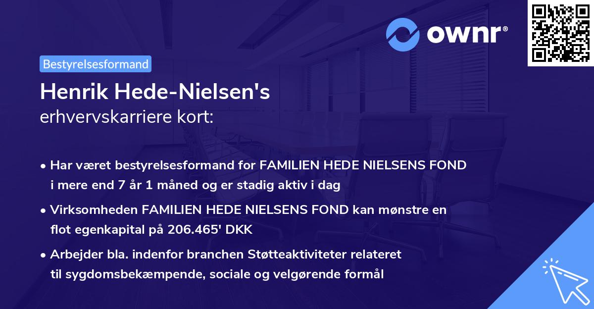 Henrik Hede-Nielsen's erhvervskarriere kort