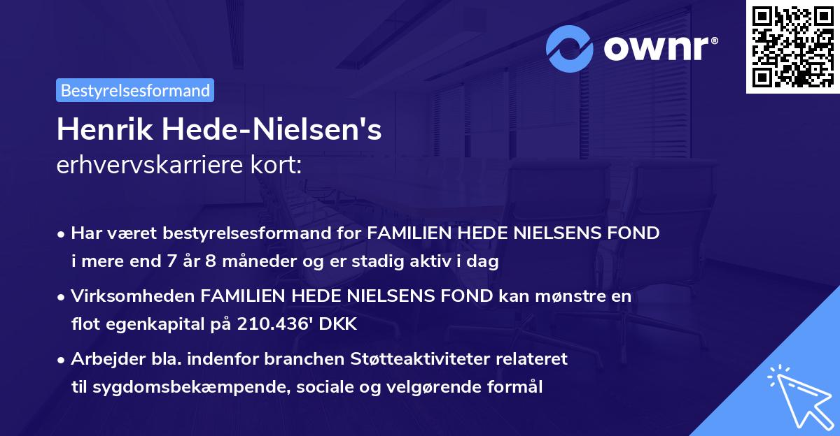 Henrik Hede-Nielsen's erhvervskarriere kort