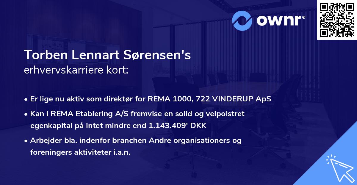 Torben Lennart Sørensen's erhvervskarriere kort