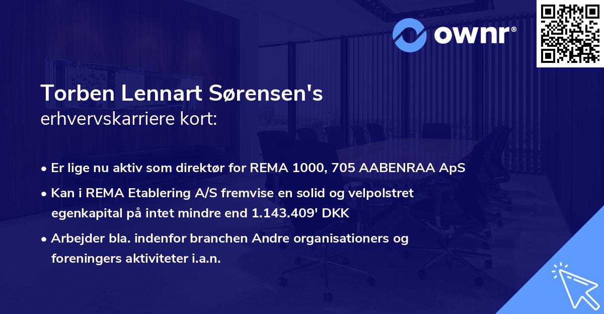 Torben Lennart Sørensen's erhvervskarriere kort