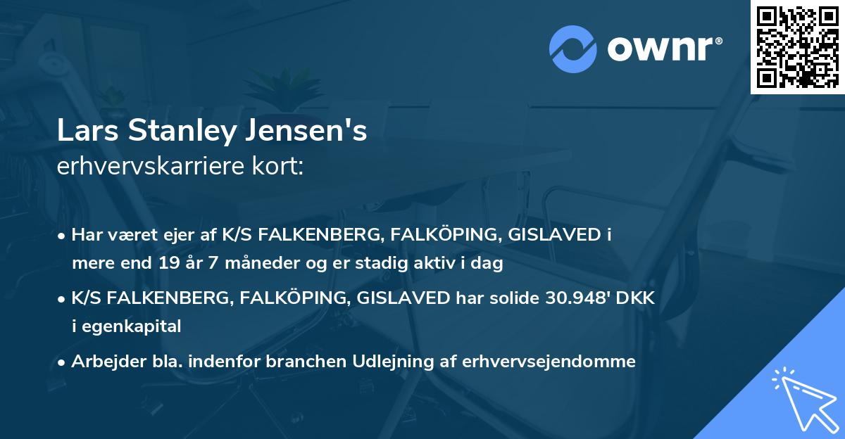Lars Stanley Jensen's erhvervskarriere kort