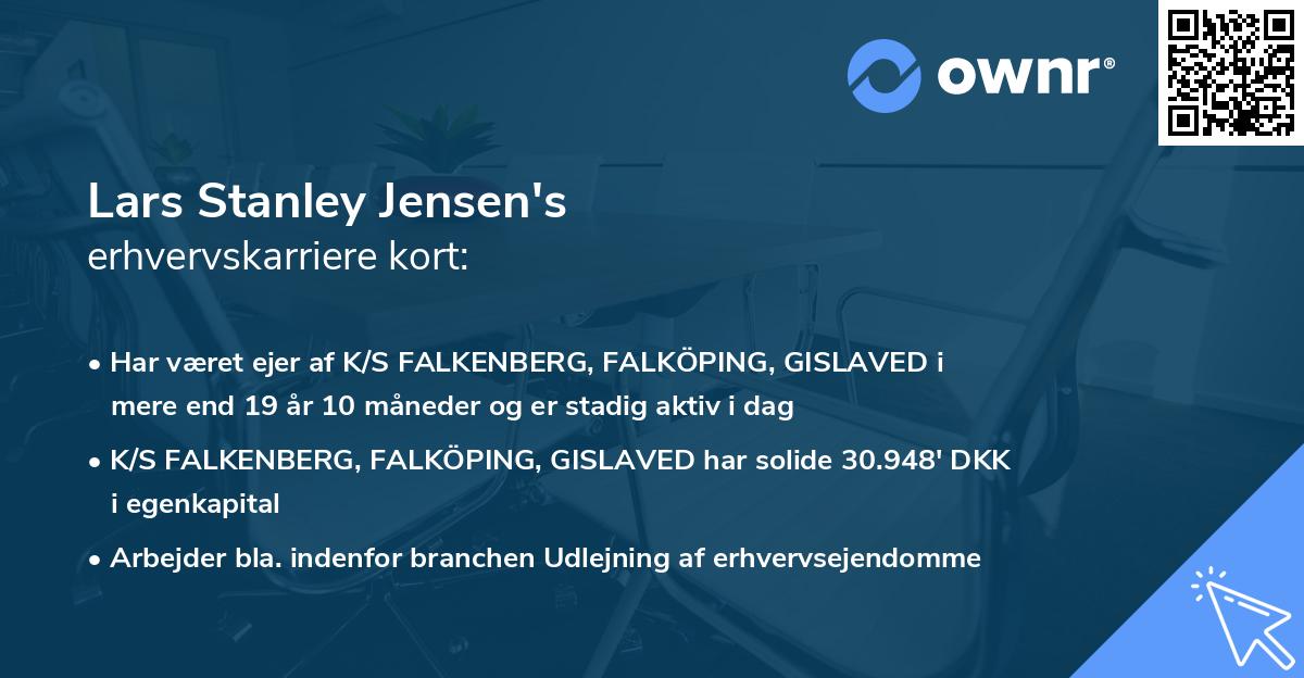 Lars Stanley Jensen's erhvervskarriere kort