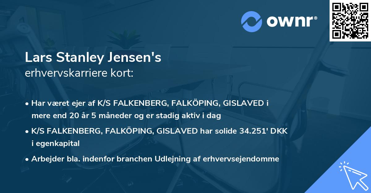 Lars Stanley Jensen's erhvervskarriere kort