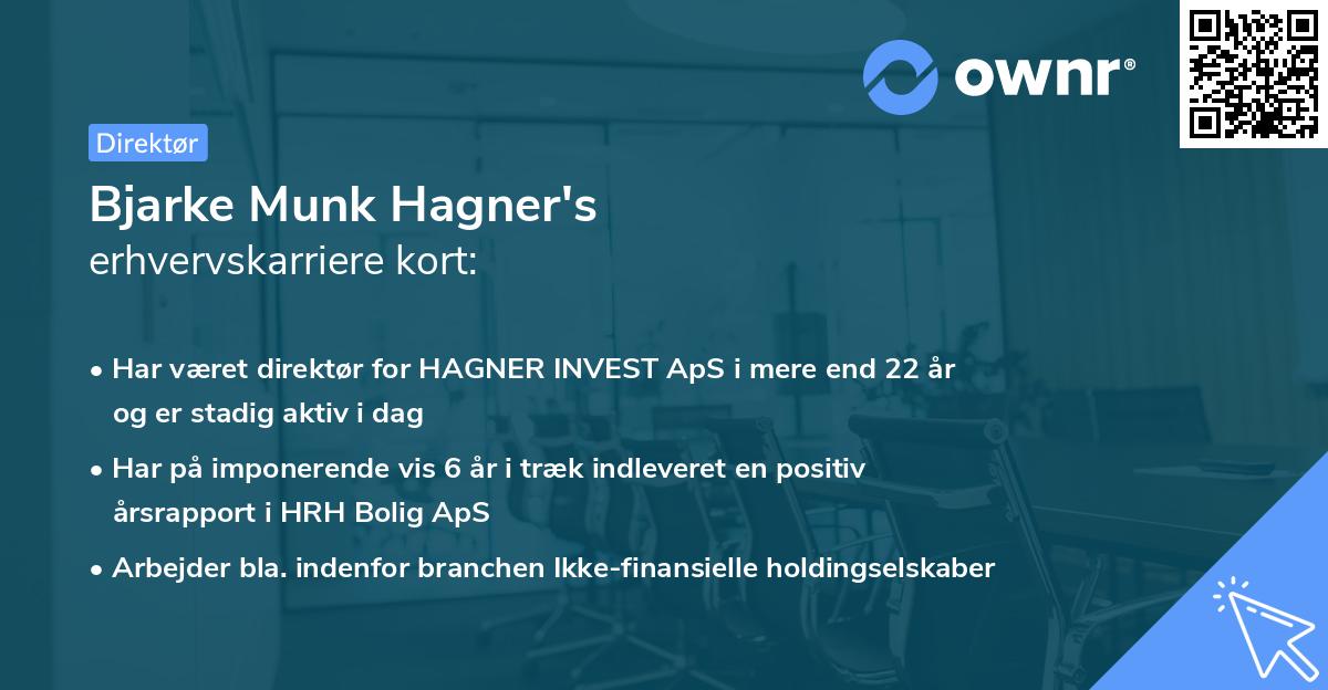 Bjarke Munk Hagner's erhvervskarriere kort