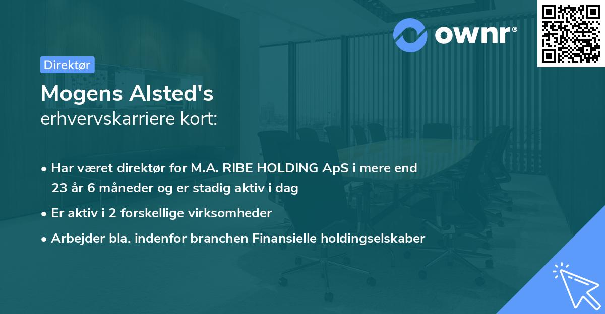 Mogens Alsted's erhvervskarriere kort