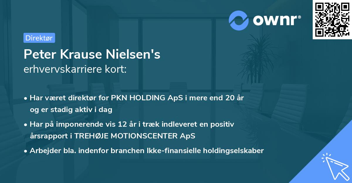 Peter Krause Nielsen's erhvervskarriere kort